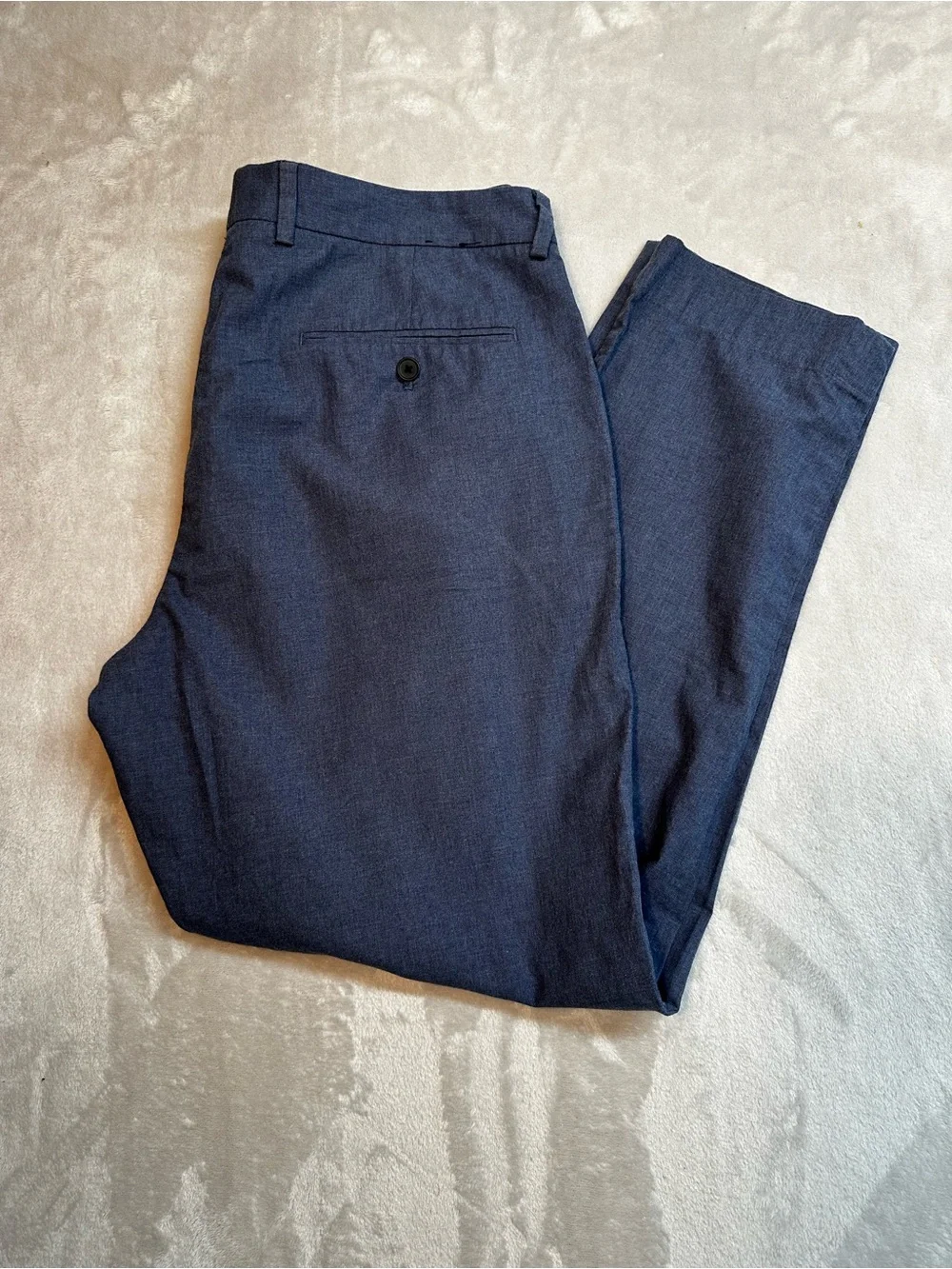 J.Crew Bedford Blue Cotton Chino Dress Pants Men’s 35x32 Flat Front